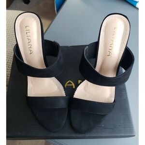 Liliana Patent Womans Suede heals Size 9 5 inch heels